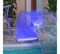 Ziaphsol Fontaine de Piscine avec LED RVB en Acrylique 50 cm pour Bassin Jardin extérieur intérieur décoration Ambiance Relaxation Patio terrasse Balcon Zen