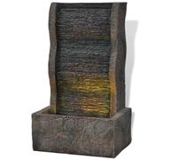 Ziaphsol Fontaine d'intérieur avec Lampe LED en résine résistante UV pour décoration Zen Ambiance Relaxation Bassin Patio terrasse intérieur