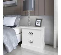 Ziaphsol French Style Nightstand Set 2 Pieces White Compact Bedroom Side Tables with 2 Drawers for Living Room Bedside Storage Modern Vintage Rustic Furniture