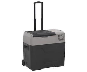 Ziaphsol Glacière Portable avec Roue et poignée Noir et Gris 30 L en polypropylène pour Camping randonnée Pique-Nique Voyage Voiture Conservation des Boissons et Aliments