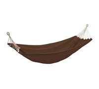 Ziaphsol Hamac XL 260 x 150 cm marron en coton et polyester avec fixation pour armature, pour jardin, balcon, terrasse, extérieur, détente, max 200 kg