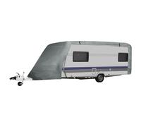 Ziaphsol Housse de caravane grise, taille L, 701 x 250 x 220 cm, 3 couches, non-tissée, imperméable, résistante aux UV, avec fermeture éclair, sangles d'arrimage pour protection extérieure en hiver