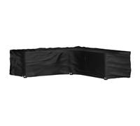 Ziaphsol Housse de protection pour meubles de jardin en forme de L, 285 x 285 x 70 cm, PE 100 g/m², 16 œillets, imperméable, résistante aux UV, aux intempéries, pour terrasse, balcon, salon
