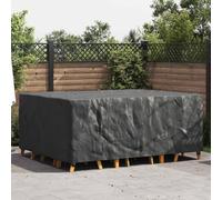 Ziaphsol Housse de protection pour meubles de jardin, terrasse, balcon, coin salon, couleur unie, noir, 220 x 190 x 85 cm, 420D