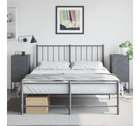 Ziaphsol Industrial Anthracite Steel Nightstand Set of 2 36x39x78 cm Bedside Tables with Storage for Bedroom Living Room Modern Durable