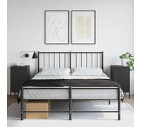 Ziaphsol Industrial Black Nightstand Set of 2 with Adjustable Feet and Spacious Drawers for Bedroom Living Room Modern Metal Bedside Tables