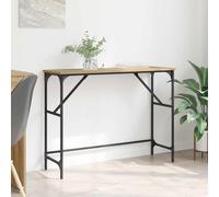 Ziaphsol Industrial Chêne Artisanal Console Table 100 x 32 x 75 cm with Sturdy Steel Legs Modern Design for Hallway Or Living Room Storage and Decor Versatile Furniture Piece