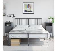 Ziaphsol Industrial Style 2 Pack Anthracite Bedside Tables 36x39x78 cm Steel Nightstands with Storage for Bedroom Living Room Home Decor