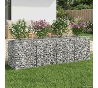 Ziaphsol Jardinière surélevée en acier galvanisé avec design robuste pour jardin, terrasse et balcon, résistant aux intempéries, haut et facile à monter, idéal comme brise-vue et délimitation