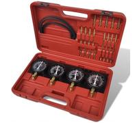 Ziaphsol Kit de mesure de synchronisation du carburateur avec 4 jauges, réglage d'amortissement et calibrage, mallette de transport 45 x 30 x 9,5 cm, pour moto et voiture, atelier d'entretien