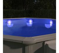Ziaphsol Lampe LED Flottante Submersible pour Piscine avec télécommande Blanc, IPX7, 13 LED, 2 réglages Lumineux et Faible, Montage Mural, flottabilité, idéal pour Spa, Fontaine ou lac