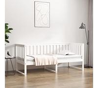 Ziaphsol Lit de jour, blanc, 80 x 200 cm, en bois de pin massif, cadre de lit multifonctionnel, pour chambre à coucher, lit simple confortable, solution peu encombrante