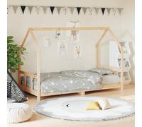 Ziaphsol Lit d'enfant en pin massif 90 x 190 cm, design sommier à lattes, avec cadre pour rideaux de lit, chambre d'enfant, à partir de 4 ans, protection du bois