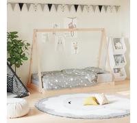 Ziaphsol Lit pour enfant 80 x 160 cm en pin massif Tipi avec sommier à lattes, lit junior proche du sol, non traité, pour matelas de 80 x 160 cm, à partir de 4 ans, aspect naturel