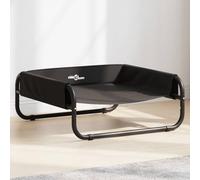Ziaphsol Lit surélevé pour Chien Anthracite en Tissu Oxford et Cadre en Acier Robuste pour intérieur extérieur, Confortable, Durable, Facile à Nettoyer, Protection Contre saleté et humidité
