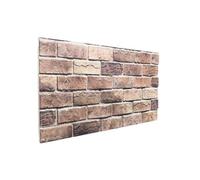 Ziaphsol Lot de 10 panneaux muraux en mousse EPS marron et gris, 100 x 50 cm, aspect pierre, pour intérieur, revêtement mural avec montage adhésif facile
