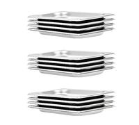 Ziaphsol Lot de 12 récipients gastronorm GN 1/4 en acier inoxydable 20 mm, 0,9 l, empilables pour salle de bain, Chafing Dish, comptoir de buffet, comptoir thermique, cantine et restauration