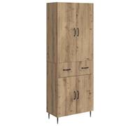 Ziaphsol Lot de 2 armoires en chêne Artisan 66 x 34,5 x 89,5 cm avec espace de rangement, buffet et étagère murale pour salon, salle à manger, cuisine, couloir, rangement pratique et ordre