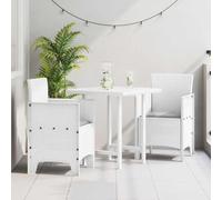 Ziaphsol Lot de 2 chaises de jardin blanches 53 x 49 x 85 cm en plastique PP résistant aux UV imperméable aspect rotin pour balcon, terrasse