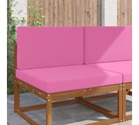 Ziaphsol Lot de 2 coussins de canapé d'extérieur en polyester rose - Coussins d'assise et coussins de dossier - 80 x 80 x 8 cm et 80 x 43 x 10 cm - Pour jardin, terrasse, balcon, durables et