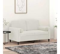 Ziaphsol Lot de 2 coussins décoratifs cylindriques en velours crème - 15 x 50 cm de diamètre - Avec fermeture éclair - Pour salon, chambre à coucher, canapé, fauteuil, salon
