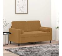 Ziaphsol Lot de 2 coussins décoratifs en velours marron - 15 x 50 cm - Coussin cylindrique - Coussin de canapé avec housse amovible - Doux et confortable - Pour salon, chambre à coucher, salon