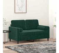 Ziaphsol Lot de 2 Coussins décoratifs Vert foncé en Velours Ø15x50 cm avec Housses Amovibles pour canapé Fauteuil lit Salon Chambre extérieur intérieur