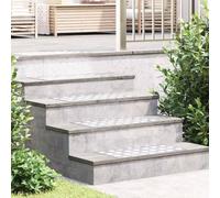 Ziaphsol Lot de 2 marches d'escalier en aluminium avec tôle ondulée, angle droit, 60 x 30 cm, antidérapantes, pour l'intérieur et l'extérieur, sécurité des marches avec adhérence, argenté