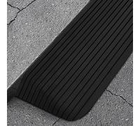Ziaphsol Lot de 2 rampes de seuil en caoutchouc 110 x 41 x 5 cm noires antidérapantes pour déambulateur, scooter, fauteuil roulant, allée, parking, cour, entrepôt, chantier et lieux d'exploitation