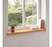 Ziaphsol Lot de 2 rebords de fenêtre laqués - 70 x 25 x 2 cm - En bois de hêtre massif - Pour l'intérieur - Rebord de fenêtre stable avec grain naturel - Surface d'exposition pratique - Entretien