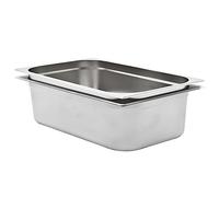 Ziaphsol Lot de 2 récipients gastronorm en acier inoxydable GN 1/1 150 mm empilables pour comptoir de maintien au chaud, bain Marie Chafing Dish buffet, restauration, restaurant, cuisine, contenance
