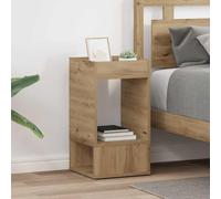 Ziaphsol Lot de 2 tables d'appoint en chêne Artisan, 30 x 30 x 56 cm, meubles en bois durable pour salon, espace de rangement, design moderne, intérieur, construction stable, entretien facile