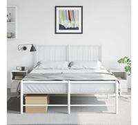Ziaphsol Lot de 2 tables de chevet 34,5 x 39 x 44 cm - En acier laminé à froid solide - Blanc - Avec tiroir - Pour chambre à coucher et salon