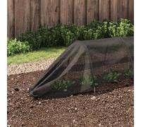Ziaphsol Lot de 2 tunnels de plantation en acier noir et filet en polyéthylène, 4 x 1 m par tunnel, mailles de 4 x 1 mm, pliables, pour couverture de parterres et protection des plantes dans le jardin