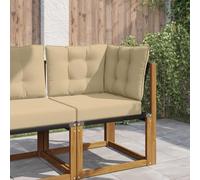 Ziaphsol Lot de 3 coussins de canapé d'extérieur en polyester beige pour jardin, terrasse et balcon, avec rembourrage en mousse pour un confort durable et un look moderne