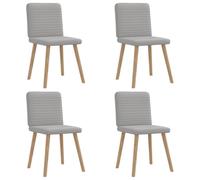 Ziaphsol Lot de 4 chaises de salle à manger, en tissu gris nuage, design moderne, pieds en métal, avec rembourrage en mousse, confortables Sillas de Comedor