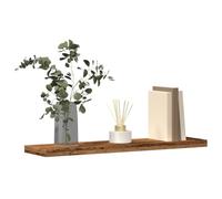 Ziaphsol Lot de 4 étagères murales aspect bois vieilli, 40 x 20 x 1,5 cm, système d'étagères pour salon, bureau, cuisine, couloir, modulaires pour rangement et rangement