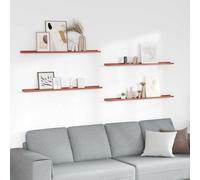 Ziaphsol Lot de 4 étagères murales en bois - Rouge - 115 x 9 x 3 cm - Design modulaire - Étagères murales polyvalentes pour salon, chambre à coucher, bureau