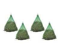 Ziaphsol Lot de 4 filets à foin ronds - 0,75 x 0,75 m - En polypropylène - Mailles : 45 x 45 mm - Résistant aux intempéries - Pour cheval, poney, écurie, saule, coupleur et alimentation