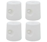 Ziaphsol Lot de 4 poids de tonnelle en polyéthylène blanc pour tonnelle, tente, auvent et parasol, remplissables avec de l'eau ou du sable, 24 x 23,5 x 25 cm, pour barre de 2,54 à 3 cm, résistant aux