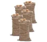Ziaphsol Lot de 5 sacs en jute 65 x 135 cm 220 g/m² 100 % jute pour le rangement, le transport et la décoration dans la maison et le jardin