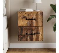 Ziaphsol Made of Durable Aged Wood with a Vintage Finish, This Wall-Mounted Bedside Table Measures 34.5 x 33 x 40 Centimeters, Single Unit, Perfect for Modern Or Traditional bedrooms and Living Rooms