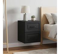 Ziaphsol Made of Durable Engineered Wood with a Sl lack Finish, This Set of Two Wall-Mounted nightstands Measures 34.5 x 33 x 40 Centimeters, Ideal for Modern bedrooms