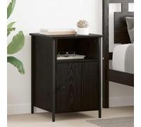 Ziaphsol Made of Engineered Wood with a Matte Black Oak Finish, This 2-Piece Bedside Cabinet Set Measures 40 x 42 x 60 cm, Perfect for Bedroom, Living Room Or Dormitory