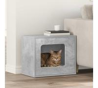 Ziaphsol Maison pour chat en béton, 51 x 30 x 42,5 cm, pour l'intérieur, refuge moderne avec construction stable, convient comme meuble pour chat dans le salon
