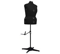 Ziaphsol Mannequin de couture réglable pour femme, noir, taille L 44-50, polyester et ABS, hauteur réglable avec buste réglable, tour de taille, hanches, trépied à quatre pieds pour vitrine, atelier