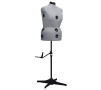Ziaphsol Mannequin de Robe Ajustable pour Femme Gris Taille 44-50 avec Support Stable en ABS et Polyester, idéal pour Exposer vêtements dans Boutique, Studio ou Dressing