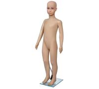 Ziaphsol Mannequin de vitrine enfant A, torse beige en polypropylène avec plaque de base en verre trempé et pied en aluminium, 110 cm, pour mode, vêtements, vente au détail, boutique et vitrine
