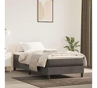 Ziaphsol Matelas à ressorts ensachés, gris foncé, 90 x 200 x 20 cm, velours, fermeté moyenne, respirant, ergonomique, compatible avec sommier à lattes et lit à sommier tapissier, pour chambre à