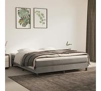 Ziaphsol Matelas à ressorts ensachés moyen, gris clair, 193 x 203 x 20 cm, velours, ergonomique, respirant, mousse à mémoire de forme, visco, ressorts ensachés, compatible pour chambre à coucher et
